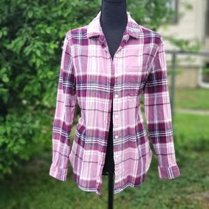 Gap Ladies Lightweight Plaid Flannel